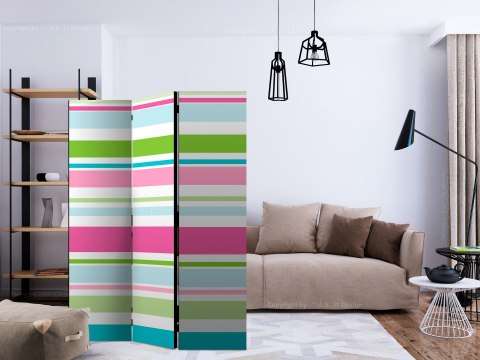 Parawan 3-częściowy - Bright stripes Parawan 3-częściowy - Bright stripes