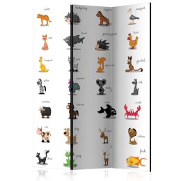 Parawan 3-częściowy - Learning by playing (animals)