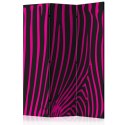 Parawan 3-częściowy - Zebra pattern (fioletowy)