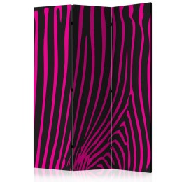 Parawan 3-częściowy - Zebra pattern (fioletowy)