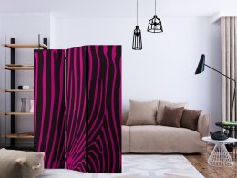 Parawan 3-częściowy - Zebra pattern (fioletowy)