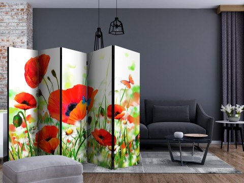 Parawan 5-częściowy - Country poppies II Parawan 5-częściowy - Country poppies II