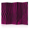 Parawan 5-częściowy - Zebra pattern (fioletowy) II