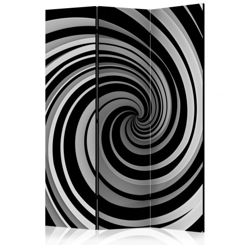 Parawan 3-częściowy - Black and white swirl