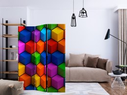 Parawan 3-częściowy - Kolorowe pola geometryczne