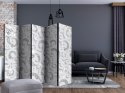 Parawan 5-częściowy - Biała mozaika 3D Diament
