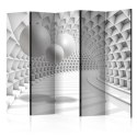 Parawan 5-częściowy - Biały Tunel 3D, Kule