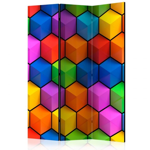 Parawan 3-częściowy - Tęczowa geometria Parawan 3-częściowy - Tęczowa geometria