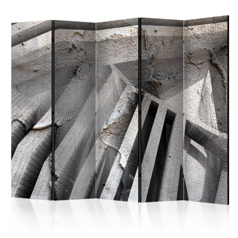 Parawan 5-częściowy - Beton 3D II