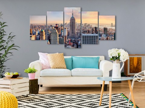 Obraz 5-częściowy - Słoneczny Manhattan Obraz 5-częściowy - Słoneczny Manhattan