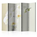 Parawan 5-częściowy - Biała orchidea II