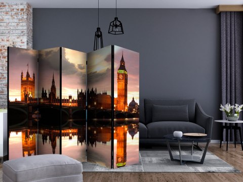 Parawan 5-częściowy - Big Ben wieczorem, Londyn II Parawan 5-częściowy - Big Ben wieczorem, Londyn II