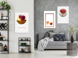 OBRAZ NA ŚCIANĘ DO SALONU, 60 x 30 cm, 3 CZĘŚCIOWY - Miłość