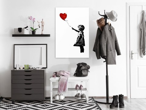 Obraz - Banksy: Dziewczynka z balonem pionowy Obraz - Banksy: Dziewczynka z balonem pionowy