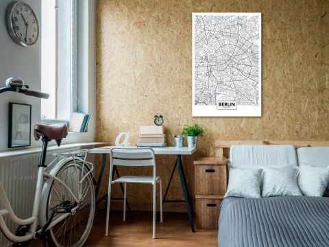 Obraz - Mapa Berlina pionowy Obraz - Mapa Berlina pionowy