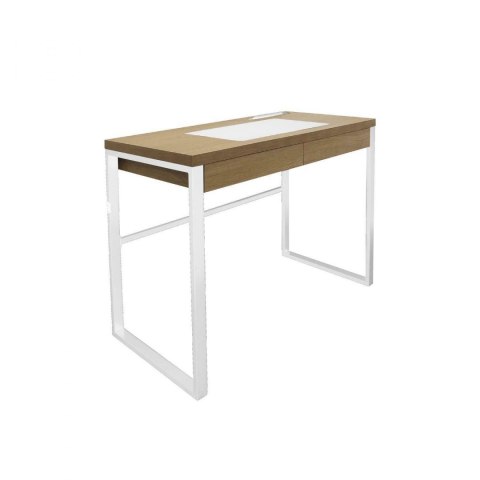 Biurko Industrial, BIAŁY METAL, DĄB, MDF, LOFT Biurko Industrial, BIAŁY METAL, DĄB, MDF, LOFT
