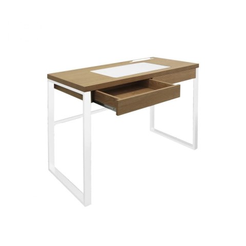 Biurko Industrial, BIAŁY METAL, DĄB, MDF, LOFT