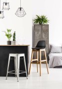 METALOWY HOKER LOFT ARTPRO, INDUSTRIALNY, STOŁEK BAROWY DO KUCHNI, 75 CM