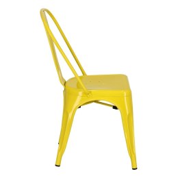 METALOWE ŻÓŁTE KRZESŁO ARTPRO LOFT, INDUSTRIALNE, DO KUCHNI, DO JADALNI