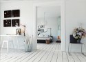 Metalowy Taboret ArtPro biały INDUSTRIALNY