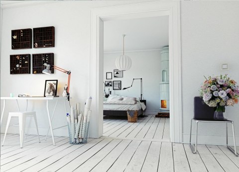 Metalowy Taboret ArtPro biały INDUSTRIALNY