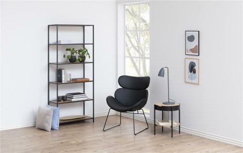 REGAŁ DENMARK, DĄB, 6 PÓŁEK, CZARNY METAL, LOFT, INDUSTRIALNY, 185 CM REGAŁ DENMARK, DĄB, 6 PÓŁEK, CZARNY METAL, LOFT, INDUSTRIALNY, 185 CM