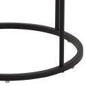 NOWOCZESNA BIAŁA SZAFKA NOCNA, OKRĄGŁA, SZUFLADA, METALOWA PODSTAWA, 40 CM