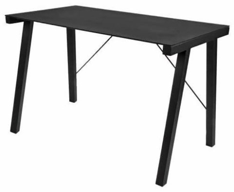 INDUSTRIALNE CZARNE BIURKO LOFT, METALOWE NOGI, SZKLANY BLAT INDUSTRIALNE CZARNE BIURKO LOFT, METALOWE NOGI, SZKLANY BLAT