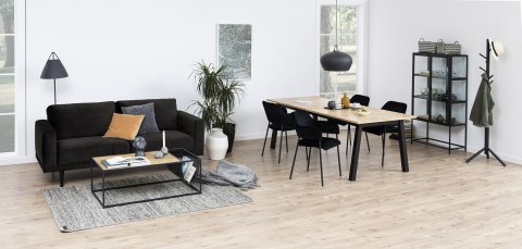 CZARNE TAPICEROWANE KRZESŁO Z PODŁOKIETNIKAMI, GLAMOUR, LOFT, DO JADALNI CZARNE TAPICEROWANE KRZESŁO Z PODŁOKIETNIKAMI, GLAMOUR, LOFT, DO JADALNI