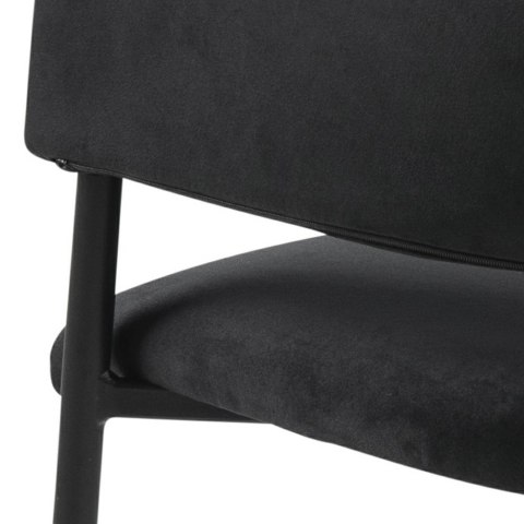 CZARNE TAPICEROWANE KRZESŁO Z PODŁOKIETNIKAMI, GLAMOUR, LOFT, DO JADALNI CZARNE TAPICEROWANE KRZESŁO Z PODŁOKIETNIKAMI, GLAMOUR, LOFT, DO JADALNI