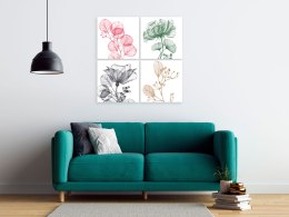 KWADRATOWY OBRAZ NA ŚCIANĘ DO SALONU 40 x 40 CM - Piękne chwile (4-częściowy)