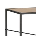INDUSTRIALNE BIURKO DENMARK LOFT, Z SZUFLADĄ, CZARNY METAL, DĄB, 110 CM