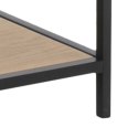 REGAŁ NA KSIĄŻKI DENMARK, DĄB, CZARNY METAL, 6 PÓŁEK, LOFT, DO SALONU