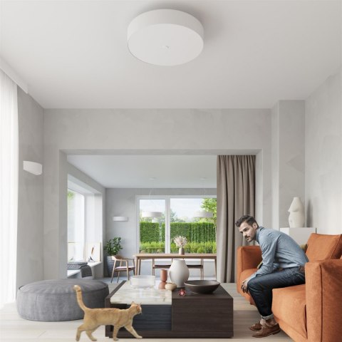 NOWOCZESNY BIAŁY PLAFON, OKRĄGŁY, 50 cm, 5 x E27 NOWOCZESNY BIAŁY PLAFON, OKRĄGŁY, 50 cm, 5 x E27