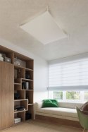 NOWOCZESNY BIAŁY PLAFON, SZKŁO, SALON, 80 cm, G13