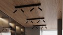 NOWOCZESNY REGULOWANY PLAFON, 6 LAMP, CZARNY, G9