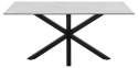NOWOCZESNY CZARNY STÓŁ DO JADALNI, SALONU, SZKLANY BLAT 160x90, METAL