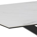 NOWOCZESNY CZARNY STÓŁ DO JADALNI, SALONU, SZKLANY BLAT 160x90, METAL