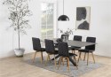 NOWOCZESNY CZARNY STÓŁ DO JADALNI, SALONU, SZKLANY BLAT 160x90, METAL