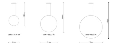 Lampa wisząca RIO 55 biały LED 3000K Lampa wisząca RIO 55 biały LED 3000K
