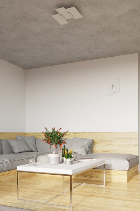 NOWOCZESNY PLAFON, SALON, BIAŁE SZKŁO, CHROM, 3xE27 NOWOCZESNY PLAFON, SALON, BIAŁE SZKŁO, CHROM, 3xE27