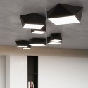 NOWOCZESNY CZARNY PLAFON 25 cm, E27, DO LOKALU