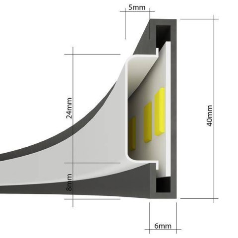 Lampa wisząca RIO 110 czarny LED 4000K Lampa wisząca RIO 110 czarny LED 4000K