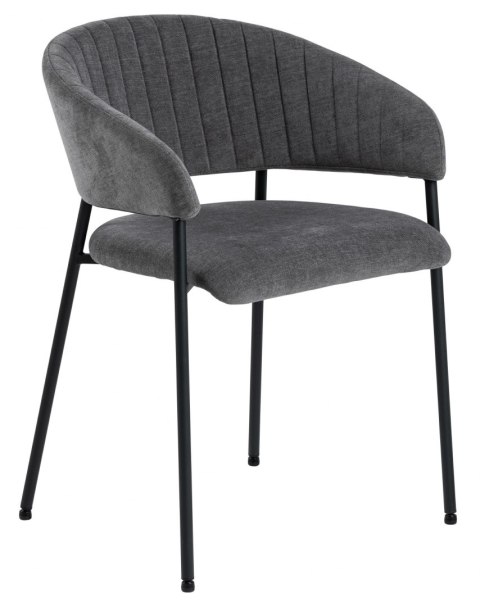 SZARE KRZESŁO GLAMOUR, CZARNY METAL, Z PODŁOKIETNIKAMI, DO JADALNI, SALONU SZARE KRZESŁO GLAMOUR, CZARNY METAL, Z PODŁOKIETNIKAMI, DO JADALNI, SALONU