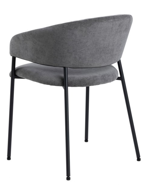SZARE KRZESŁO GLAMOUR, CZARNY METAL, Z PODŁOKIETNIKAMI, DO JADALNI, SALONU SZARE KRZESŁO GLAMOUR, CZARNY METAL, Z PODŁOKIETNIKAMI, DO JADALNI, SALONU