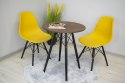 NOWOCZESNY OKRĄGŁY STÓŁ LOFT, JESION, CZARNY 60 cm