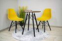 NOWOCZESNY OKRĄGŁY STÓŁ LOFT, JESION, CZARNY 60 cm