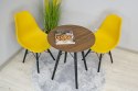 NOWOCZESNY OKRĄGŁY STÓŁ LOFT, JESION, CZARNY 60 cm