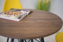 NOWOCZESNY OKRĄGŁY STÓŁ LOFT, JESION, CZARNY 60 cm
