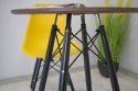 NOWOCZESNY OKRĄGŁY STÓŁ LOFT, JESION, CZARNY 60 cm